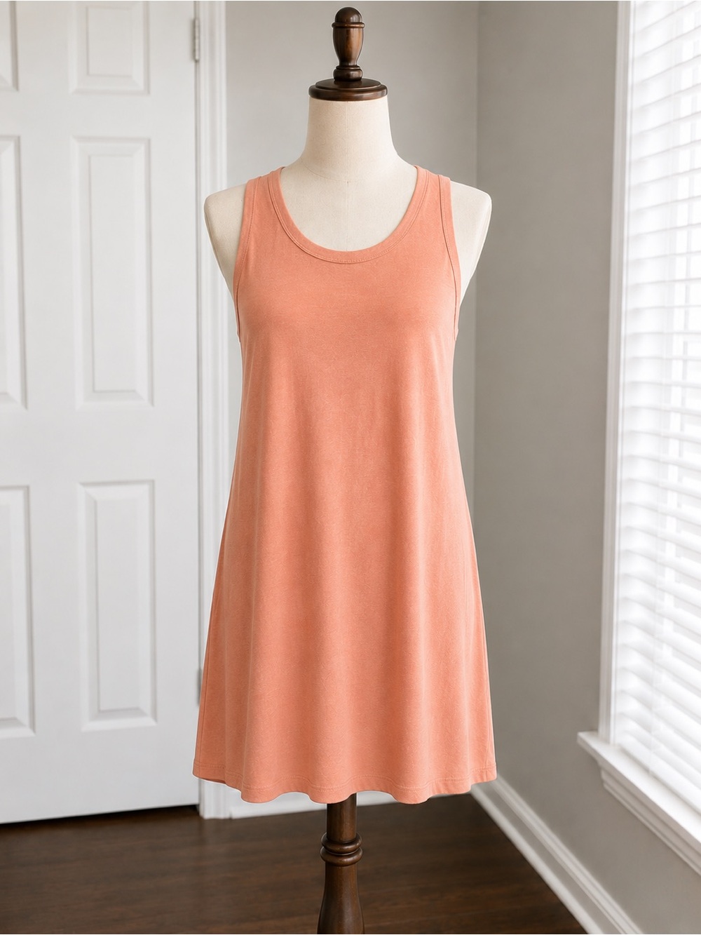 A New Day Peach Sleeveless Swing Midi Dress XS